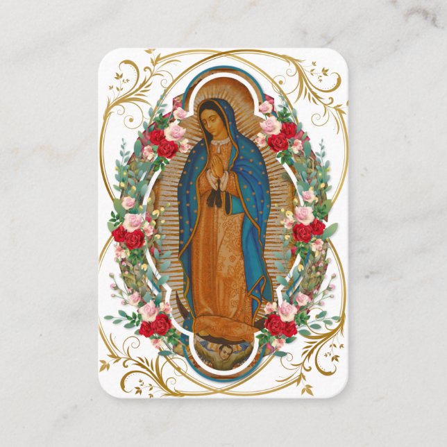 Religiösa Guadalupe Purgatory Prayers Heliga Card Placeringskort (Framsida)