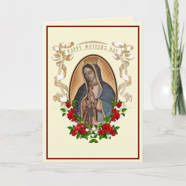 Religiösa Guadalupe Virgin Mary Mors dag Card Kort (Framsida)