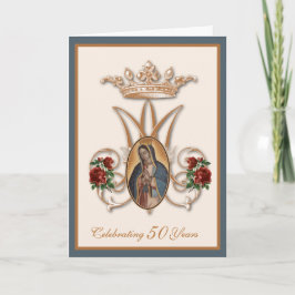 Religiösa Guadalupe Virgin Mary Röd ros Kort