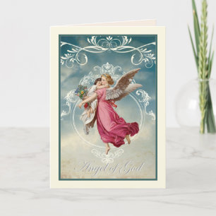 Religiösa Guardian Angel Scripture Verse Kort