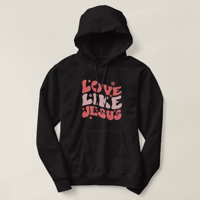Religiösa Gud Christian Quote Ord på Kärlek L Hoodie (Design framsida)