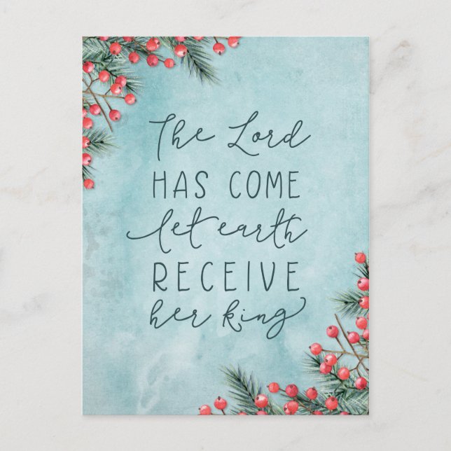 Religiösa Helgdag Vattenfärgsjulnummer - foto Vykort (Framsida)