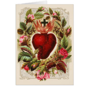 Religiösa Helig Heart Jesus Ro katolik Hälsningskort