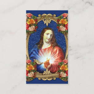 Religiösa Helig Heart Prayer for Deparated Soul Pl Placeringskort