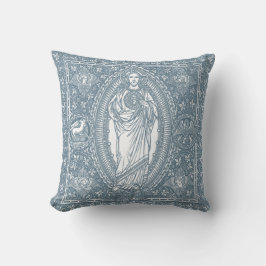 Religiösa Helig Hjärtat i Jesus Blue and White Art Kudde