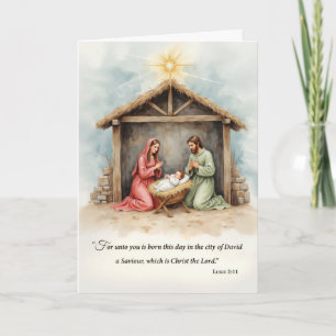 Religiösa Heliga - familjskript för jultomhet Kort