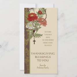 Religiösa Höst löv Rosary Thanksgiving Helgdag