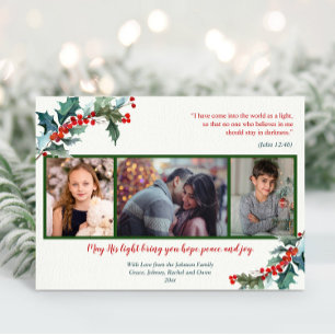 Religiösa Hullbär - vattenfärgat julkort