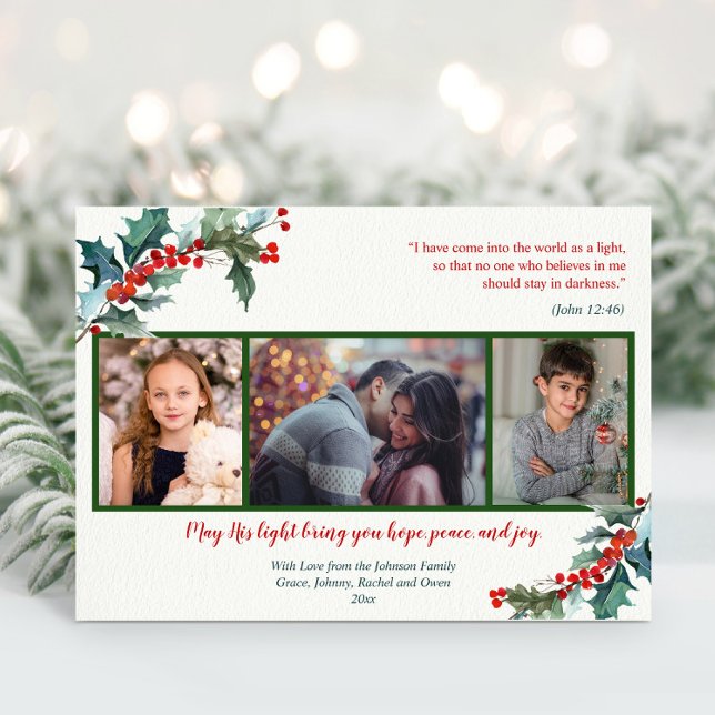 Religiösa Hullbär - vattenfärgat julkort (Skapare uppladdad)