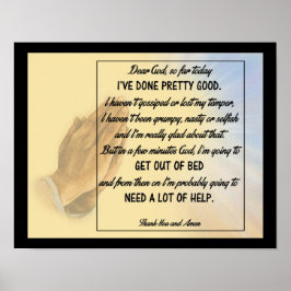 Religiösa Humor - Funny Prayer Poster