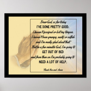 Religiösa Humor - Funny Prayer Poster