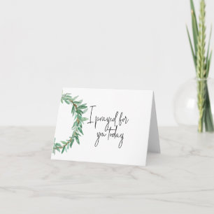 Religiösa "I Prayed for you Today" Vattenfärgkort Kort