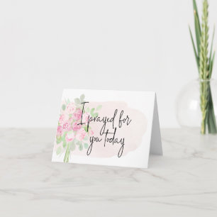 Religiösa "I Prayed for you Today" Vattenfärgkort Kort