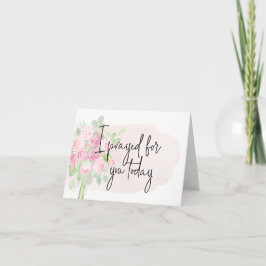 Religiösa "I Prayed for you Today" Vattenfärgkort Kort