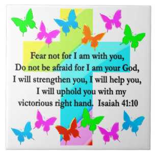 RELIGIÖSA ISAIAH 41:10 SCRIPTURE VERSE KAKELPLATTA