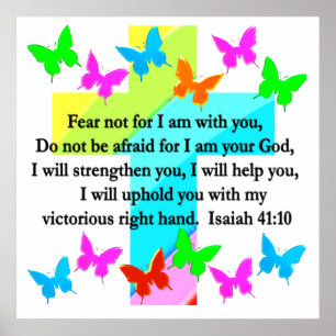 RELIGIÖSA ISAIAH 41:10 SCRIPTURE VERSE POSTER