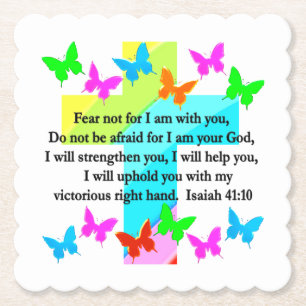 RELIGIÖSA ISAIAH 41:10 SCRIPTURE VERSE UNDERLÄGG PAPPER