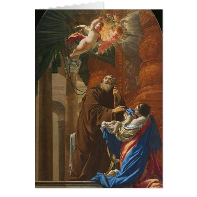 Religiösa Italienska St. Francis av Paola-katolska Hälsningskort (Framsidan)