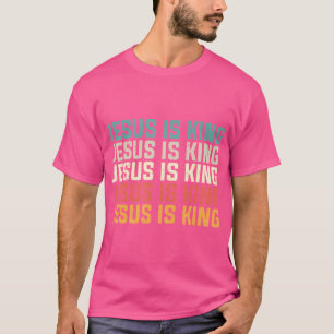 Religiösa Jesus är Kung Christian Vintage Church L T Shirt
