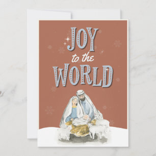 Religiösa Jesus julfamiljs fotokort Inbjudningar
