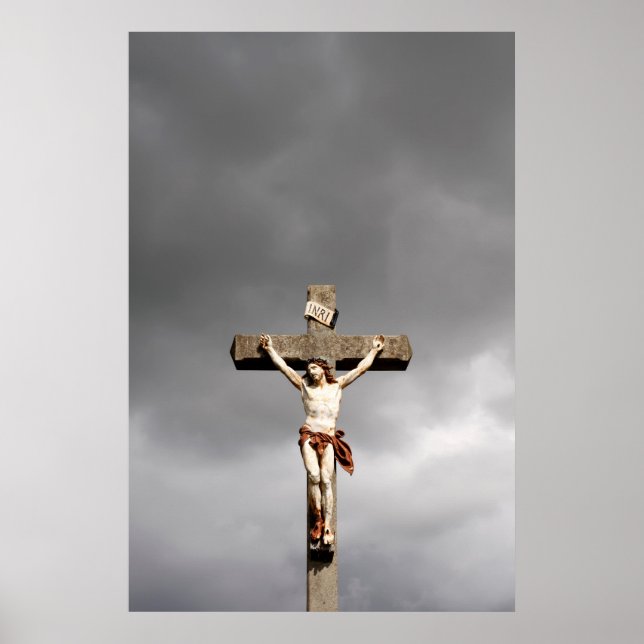 Religiösa Jesus Kristus, skulptur Poster (Framsidan)