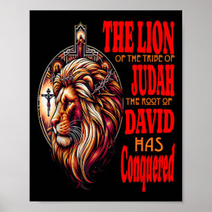 Religiösa Jesus Lejona på Judah Stoic Quote Manar Poster