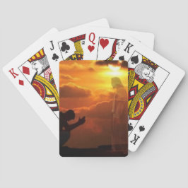 Religiösa Jesus spelar kort Casinokort