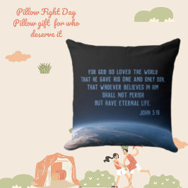 Religiösa John 3:16 Bible Verse Kudde