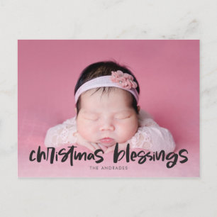 Religiösa jul Blessings Photo Dubbla Sided Helg Vykort