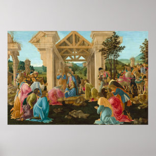 Religiösa jul Botticelli Magi Art Painting Poster