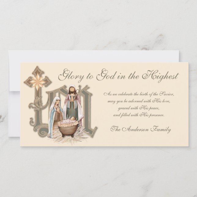 Religiösa Jul-Heligan Jesus Mary Joseph (Framsida)