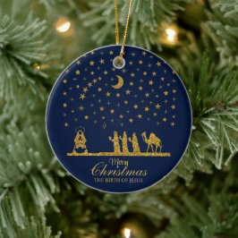 Religiösa jul, Jesus, Tre Kung Julgransprydnad Keramik