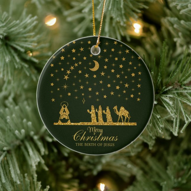 Religiösa jul, Jesus, Tre Kung Julgransprydnad Keramik (Träd)