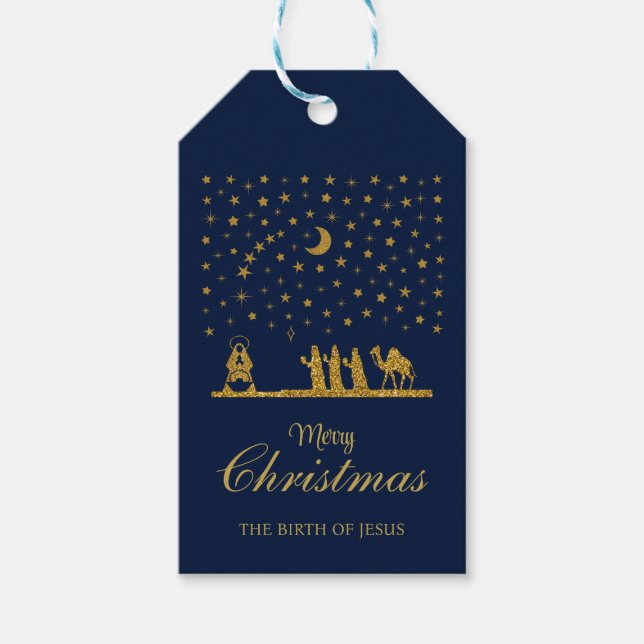 Religiösa jul, Jesus, Tre Kung Presentetikett (Framsidan)