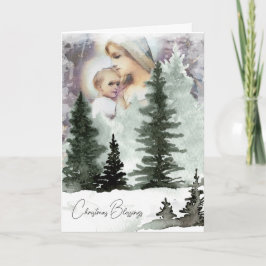 Religiösa Jul Jesus Vattenskärna Natur Helgkort