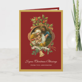 Religiösa jul Jesus Virgin Mary Joseph Dikt  Helgkort