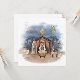 Religiösa Jul Nativitet Birth Jesus Baptism I Inbjudningar