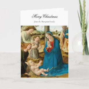 Religiösa Jul Nativitet Christian Blning Kort