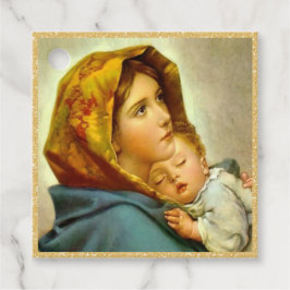 Religiösa Jul Virgin Mary & Jesus Gift Märkre Gåvor Etiketter