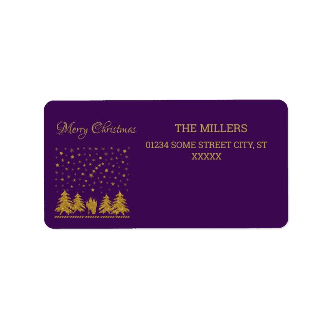 Religiösa Jul Virgin Mary, St. Joseph, Jesus Adressetikett (Framsidan)