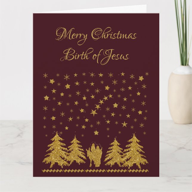 Religiösa Jul Virgin Mary, St. Joseph, Jesus Kort (Framsida)