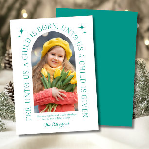 Religiösa Julfamilj - Fotomistliga minimalister Julkort