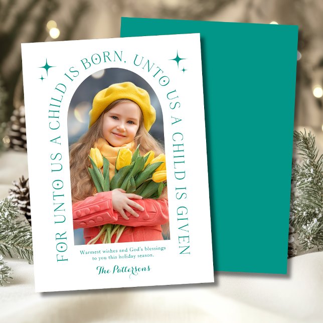 Religiösa Julfamilj - Fotomistliga minimalister Julkort (Skapare uppladdad)