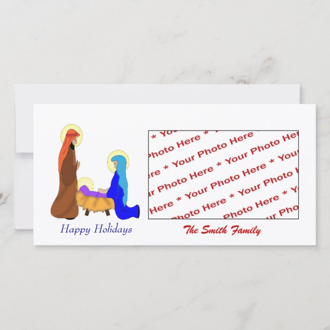 Religiösa julfoto julkort (Framsida)