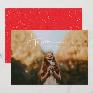 Religiösa Julfotoport himmel och natur Julkort