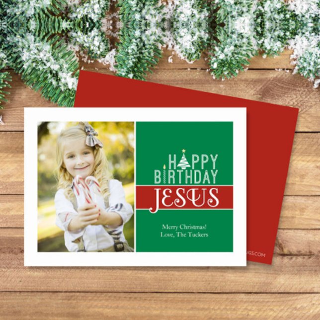 Religiösa Julfotoport Jesus födelsedag Julkort (Skapare uppladdad)
