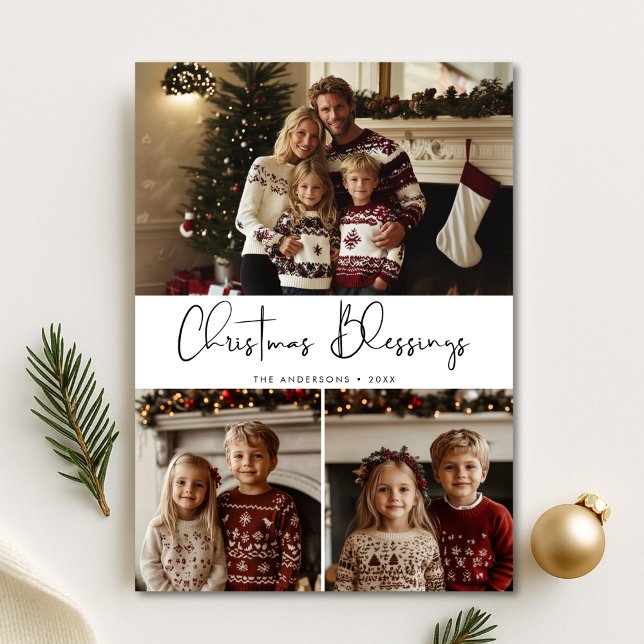 Religiösa julhälsningar med barnens foto  julkort (Skapare uppladdad)