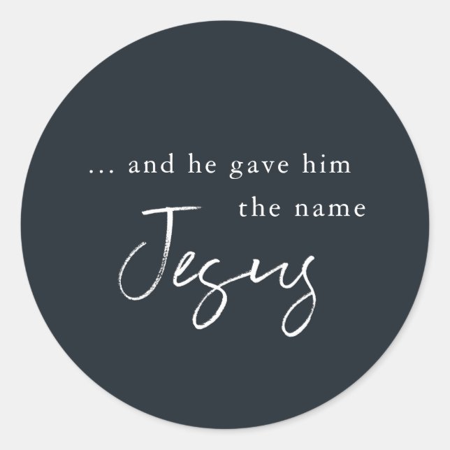 Religiösa julklapp runt klistermärke (Framsida)