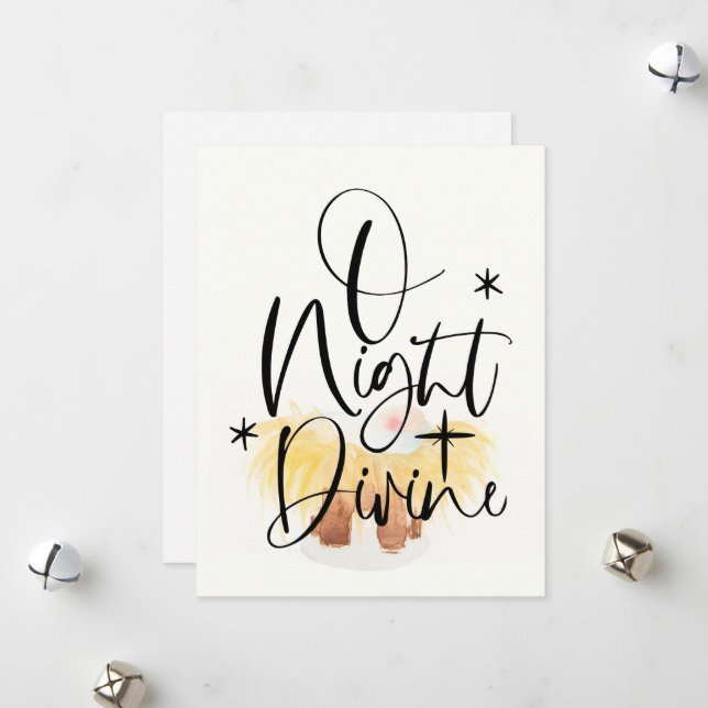 Religiösa - Julkort - vattenfärghanterare (Fram/Back In Situ)