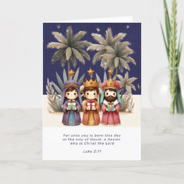 Religiösa - jultomatiktscen och skript helgkort